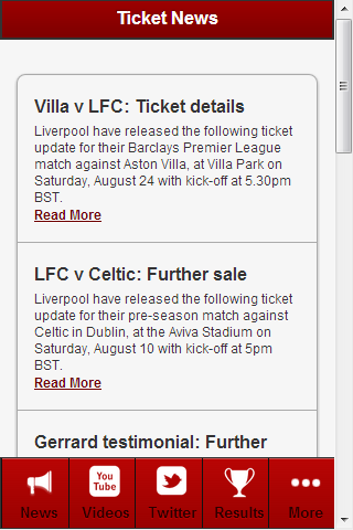 Football News for Liverpool screenshot 3