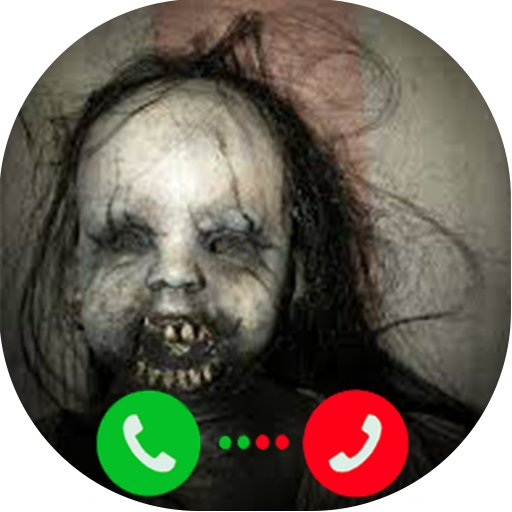 Scary doll fake call icon