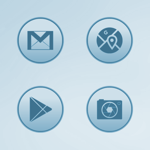 Bubble Gum Blue Icons icon