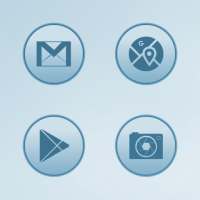 Bubble Gum Blue Icons