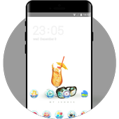 Magic Summer Juice Hand Draw Theme HD icon