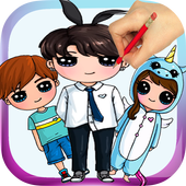 How To Draw Kpop BTS icon