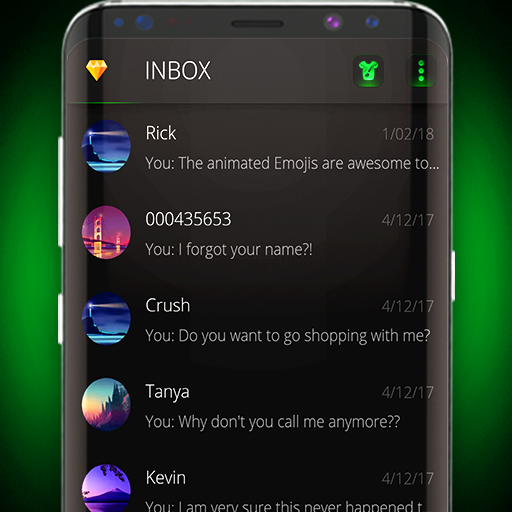 Dark mode SMS theme icon