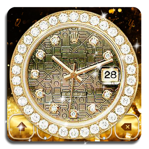 Gold Diamand Watch Keyboard icon