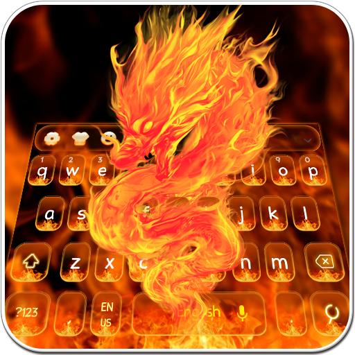Fiery Dragon Keyboard Theme أيقونة