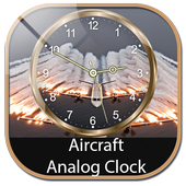 ikon Aircraft Analog Clock Wallpaper