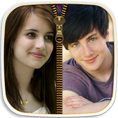 Couple Photo Zipper LockScreen icon