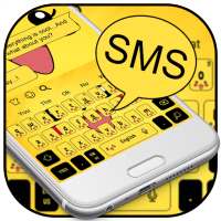 SMS Yellow Cartoon Keyboard Theme on 9Apps