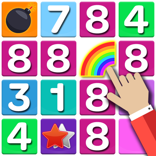 Merge number block puzzle icon