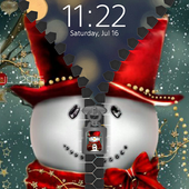 Snowman Lock Screen Zipper icon