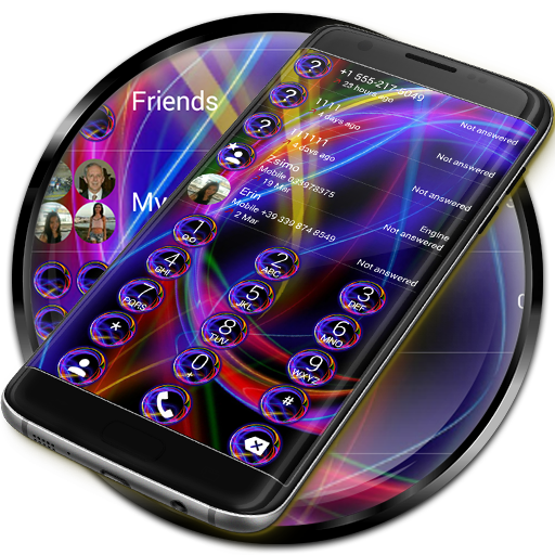 ikon Dialer Theme Neon Abstract