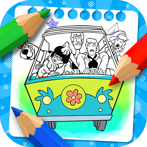 Scooby coloring doo cartoon game icon