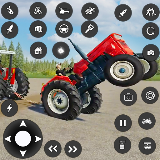 Village Farm Tractor Driving icon