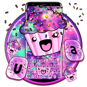 Tema tastiera Galaxy Cupcake carino icon
