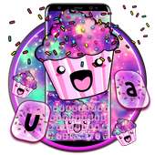 Tema tastiera Galaxy Cupcake carino