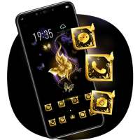 Golden luxury butterfly shining theme for redmi on 9Apps