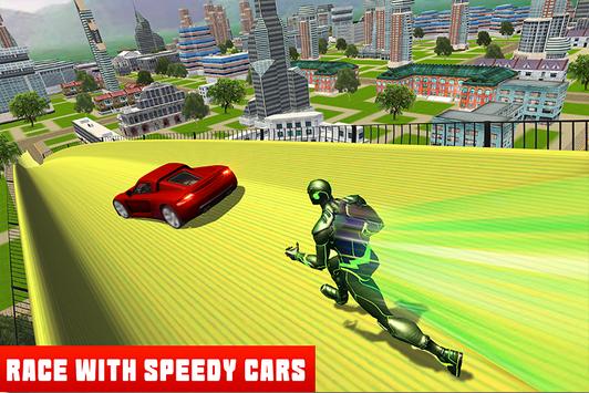 Super Speed Hero VS Vertical Ramp Car Stunts screenshot 2