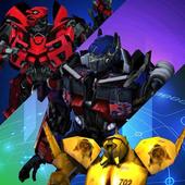 Real Futuristic Transformer Robot Steel Fighting icon