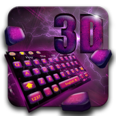 3D Purple Keyboard Theme icon