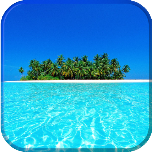 الجنة الاستوائية خلفية حية أيقونة