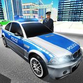 Modern City Police Car Parking icon