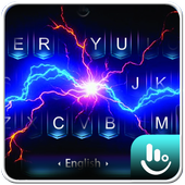 Blue Lightning Keyboard Theme आइकन