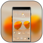 Theme for funny colour beach sunglasses icon