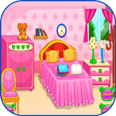 Girls games cleaning room icon