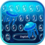 Blue Jellyfish Keyboard Theme icon