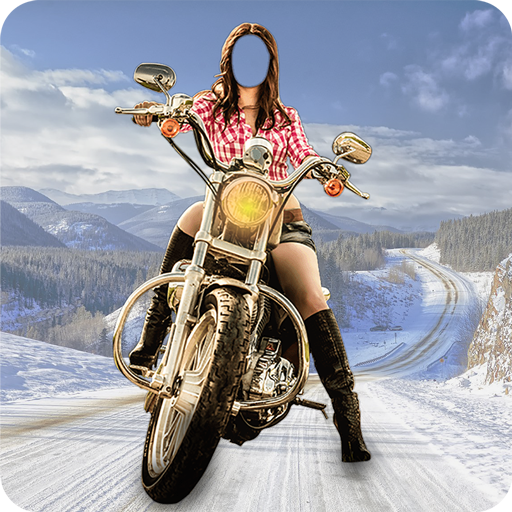 Women Bike Photo Suit Editor أيقونة