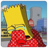 Supreme X Bart Simpson Wallpaper HD icon
