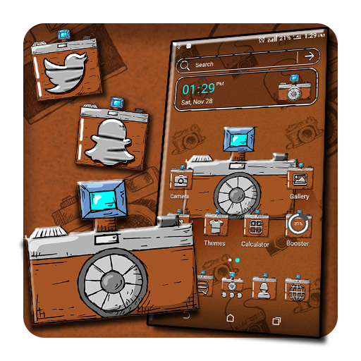 Camera Doodle Theme Launcher icon