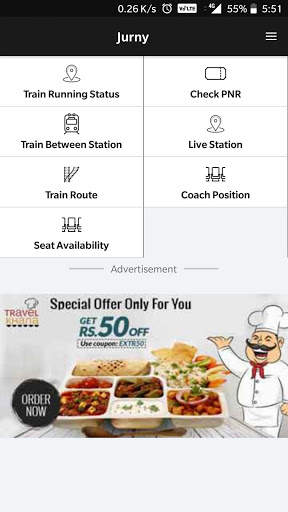 Jurny - Track Your Train Online, PNR Status mobile screenshot 1