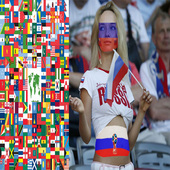 Flag Face Russia World Cup icon