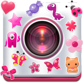 Cute Girl Stickers Photo Booth icon