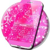 Pink Girly Keyboard Theme أيقونة
