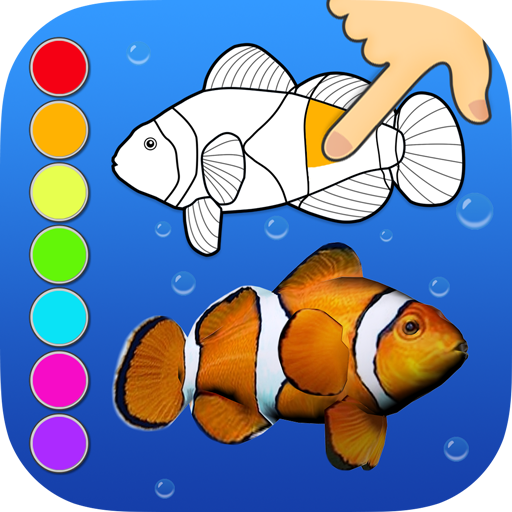 Dancing fishes 3D Coloring App icon