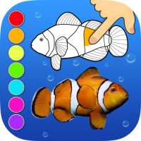 Dancing fishes 3D Coloring App