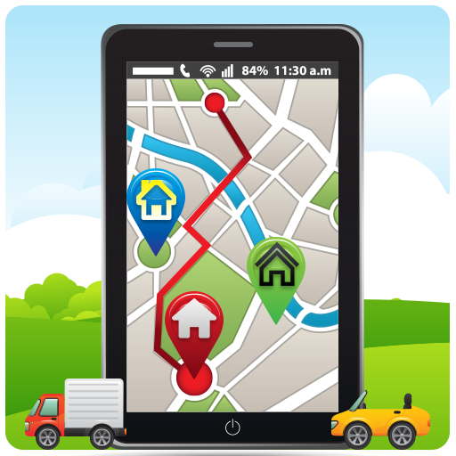 ikon GPS Route Address Finder