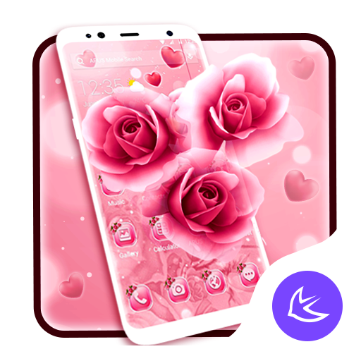 Pink Rose APUS Launcher theme icon