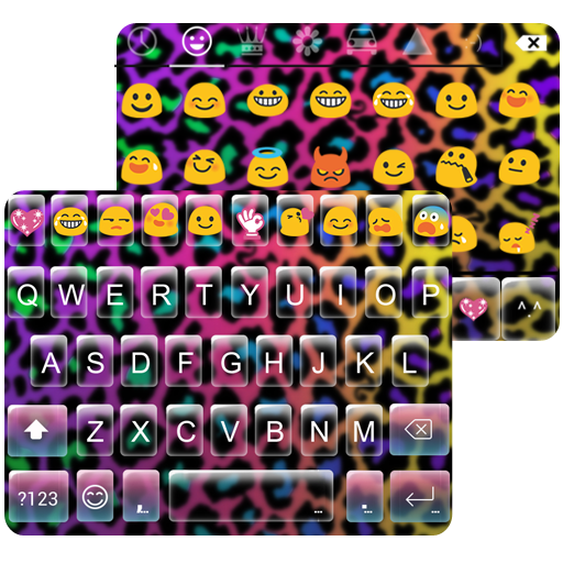 Rainbow Cheetah Emoji Keyboard icon