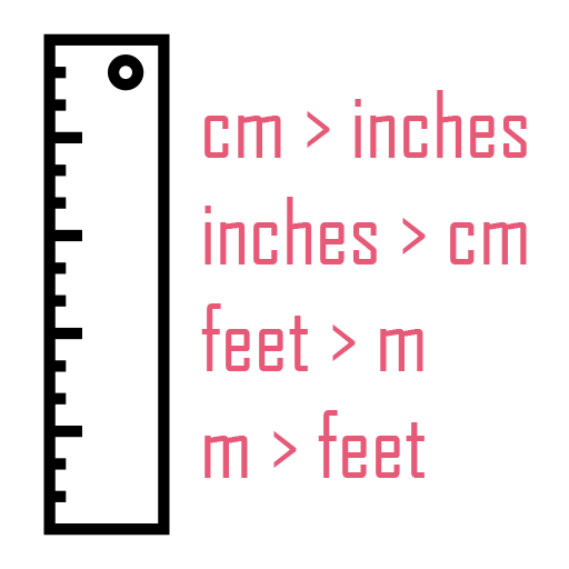 Distance unit conversion table icon