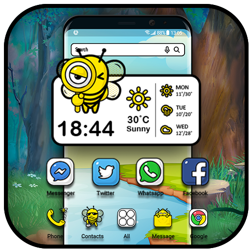 Cute launcher theme &amp;wallpaper icon