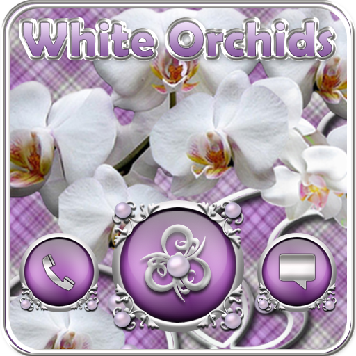 White Orchids Go Locker Theme icon