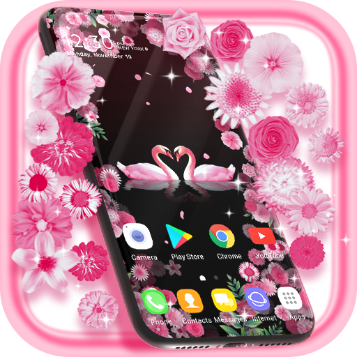 Swans Love Live Wallpaper &amp; Animated Keyboard icon