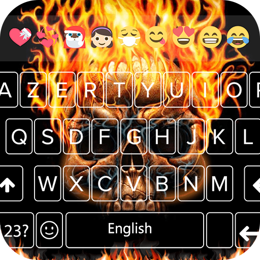 Fire Skull Emoji Keyboard Theme icon