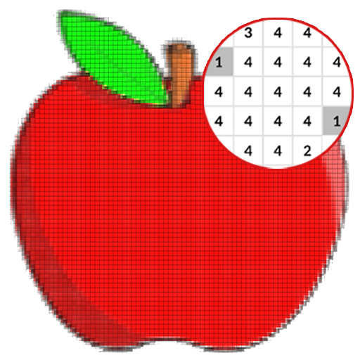 Fruit Coloring Book, Color by Number-Pixel Art icon