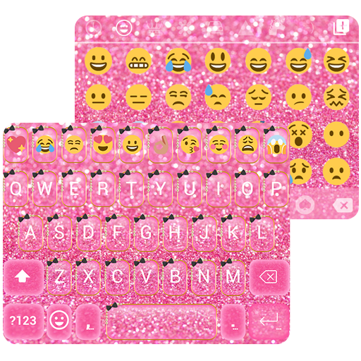 Pink Glitter Keyboard Theme icon