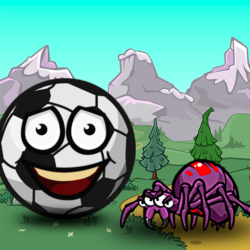 Runner red ball 1, bounce ball icon