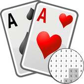 Coloring Solitaire Card By Number - Pixel art on 9Apps